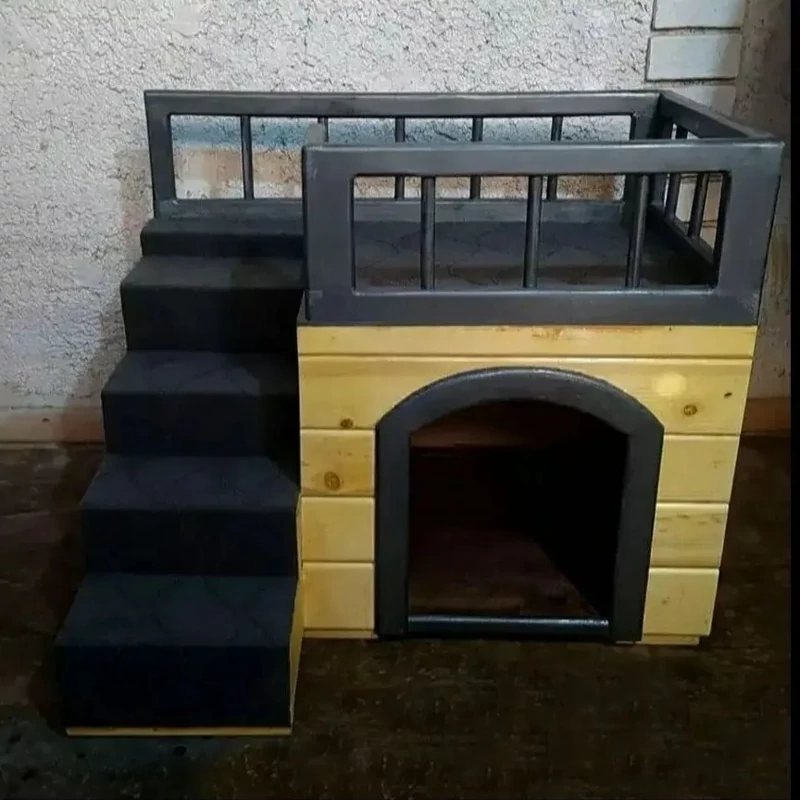 لانه مخصوص حیوانات- لانه حیوانات خانگی- لانه سگ و گربه- لانه مدل دوبلکس تراس دار